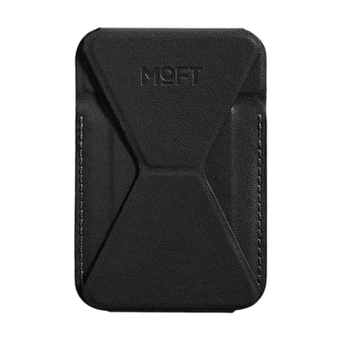 MOFT Trackable Snap-On Phone Stand & Wallet MagSafe Compatible Jet Black