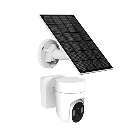 Connect SmartHome 2K Outdoor Pan and Tilt Camera with Solar Panel (White)