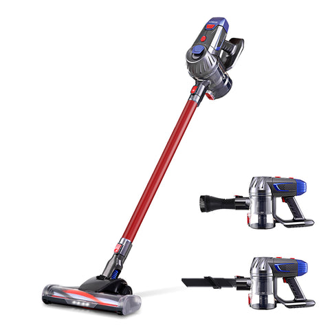 Devanti Stick Vacuum Cleaner Bagless Cordless 150W (Red)