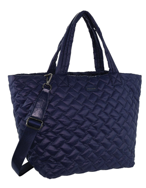 Pierre Cardin Women's Casual Nylon Padded Shoulder Tote Bag 47x32cm Navy