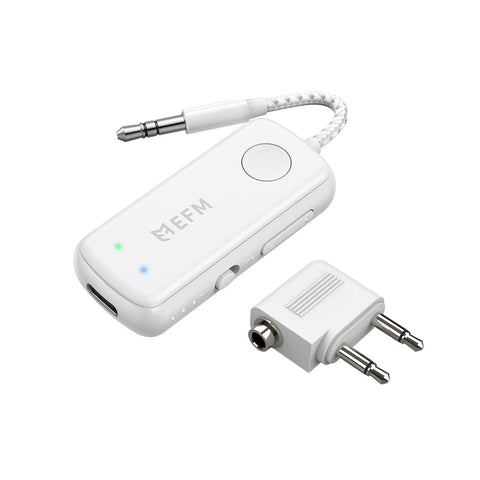 EFM Bluetooth Audio Adaptor with Universal Wireless Compatibility (White)