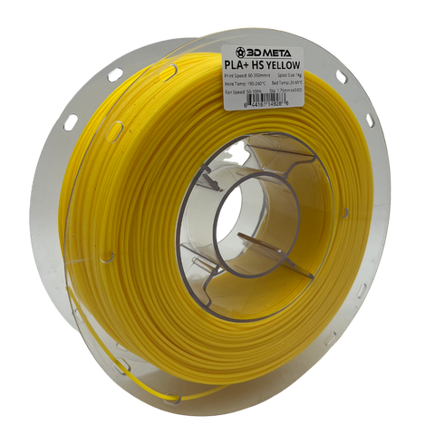 3D META High Speed PLA+ HS 3D Printing Filament - Yellow
