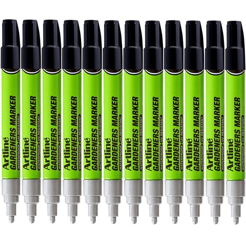 Artline Box 12 Garden Waterproof Permanent Marker (Silver)