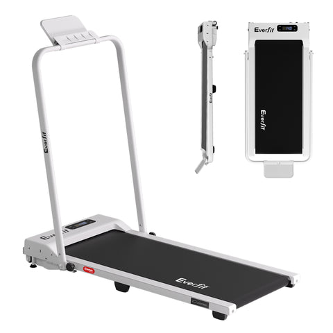 Everfit 3 in 1 Walking Pad Treadmill 12% Incline Foldable Treadmills 38cm White