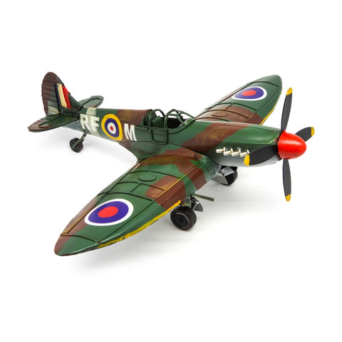 Boyle Metal Ornament Home Decor Collectible 1940 Spit Fire Plane 46x40x18cm