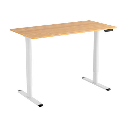 Artiss Electric Sit‑Stand Standing Desk 120cm Home Office - Oak/White
