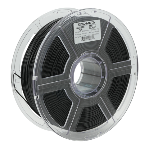 3D META Glitter PLA 3D Printing Filament - Matte Black