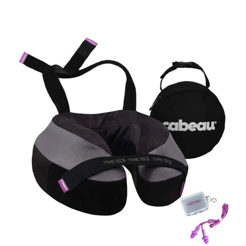 Cabeau The Neck''s Evolution S3 Memory Foam Neck Travel Pillow with Chin and Se (Grey)