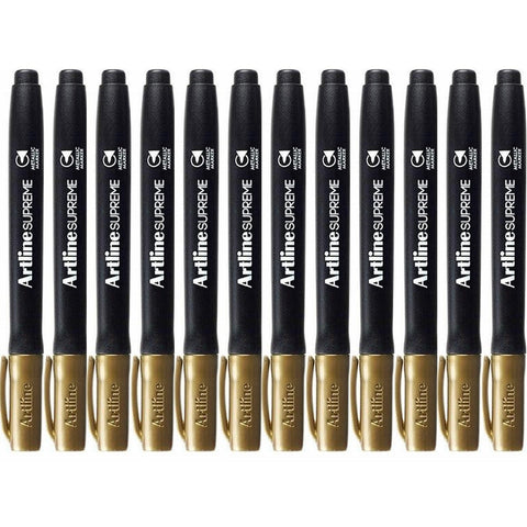 Artline Box 12 Supreme Metallic Marker (Gold)