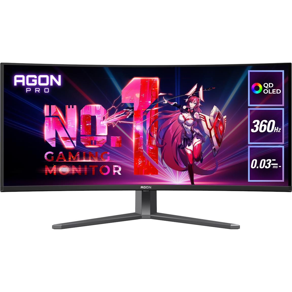 AOC AGON AGP346UCSD 34" WQHD 360Hz HDR OLED Curved Gaming Monitor