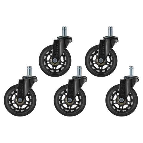 Desky Office Chair Caster Wheels - Black