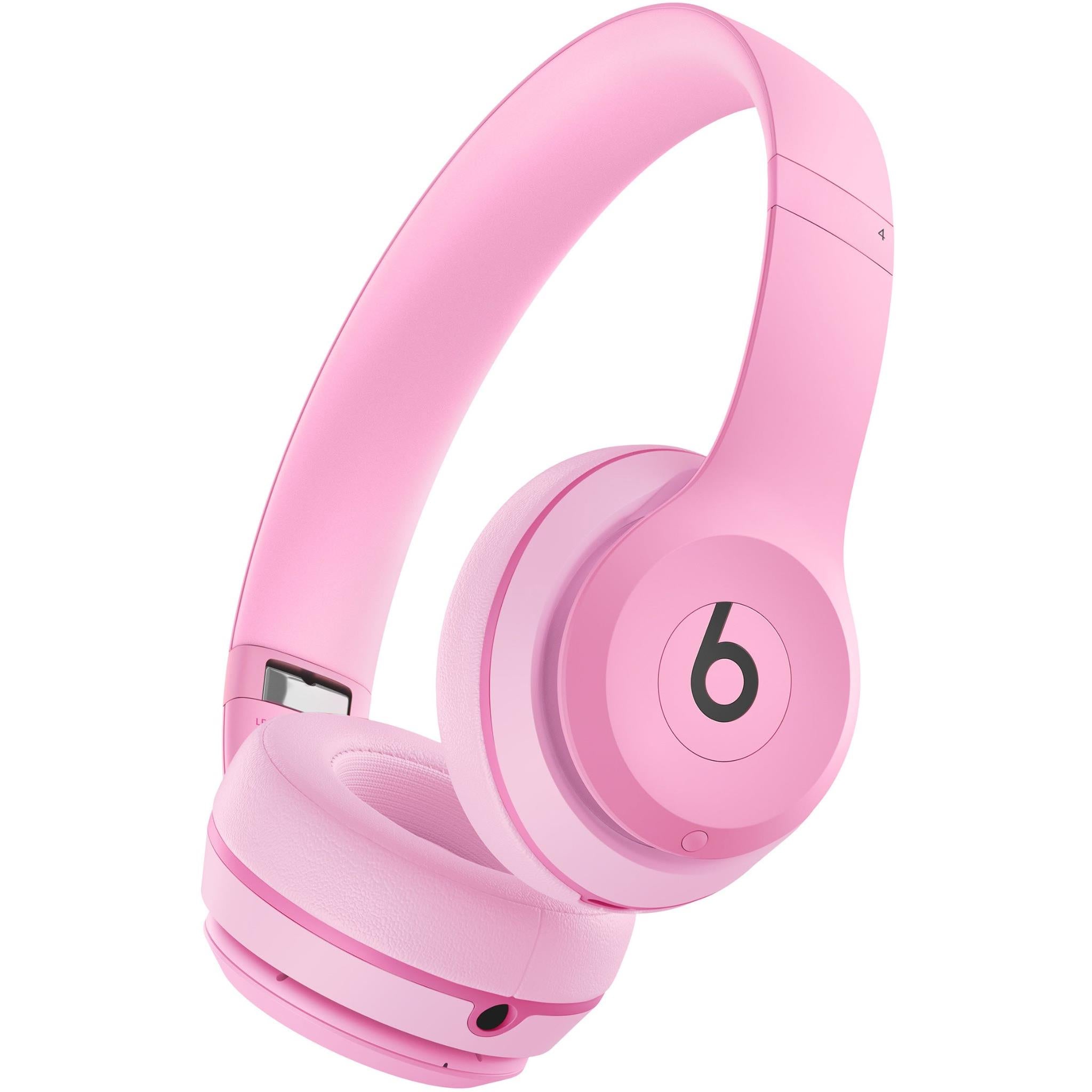 Beats Solo 4 Wireless On-Ear Headphones (Bright Pink) - JB Hi-Fi
