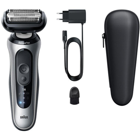 Braun Series 6 Electric Shaver for Men with Travel Case (Silver)