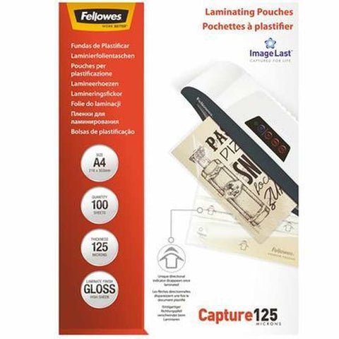 Fellowes Imagelast Laminating Pouch Gloss 125 Micron A4 Clear (Pack 100)