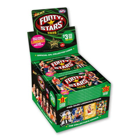 Select Cards AFL Football 2025 Select Footy Stars Trading Cards Booster Box (Display of 36)