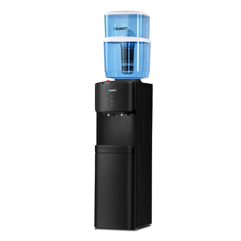 Devanti Water Cooler Dispenser Stand 22L Bottle Black with 2 Filter