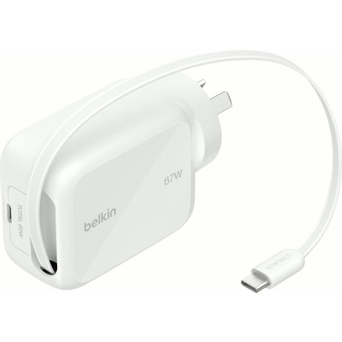 Belkin BoostCharge Pro Retractable GaN Wall Charger 67W