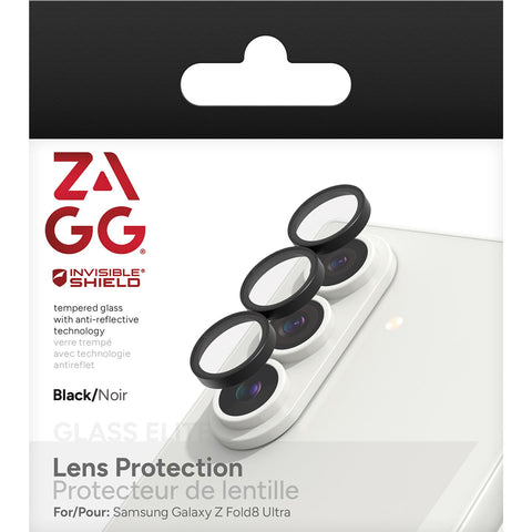 ZAGG InvisibleShield Glass Elite CameraRing Protectors for Galaxy Z Fold8 Ultra (Black)