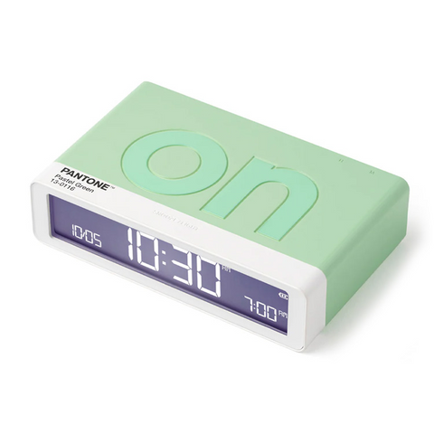 Lexon Flip Classic Reversible Alarm Clock PANTONE (Green)