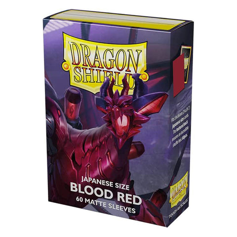 Arcane Tinmen Dragon Shield Japanese 60ct Matte Blood Red Sleeves 59x86mm