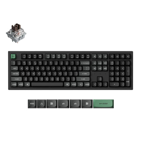 Keychron K10 Ultra 8K Wireless Custom Mechanical Keyboard - Apex Brown Switch (Black)