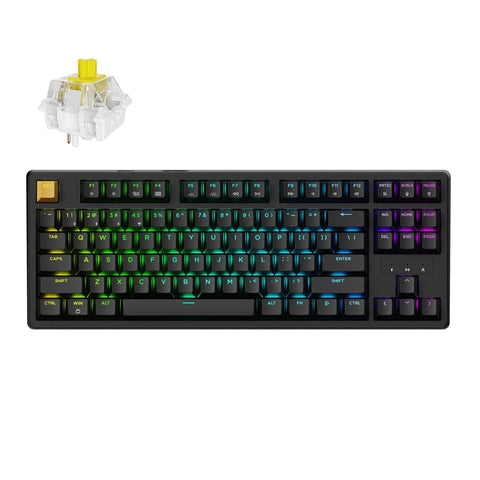 Keychron J4 QMK Wireless Mechanical Keyboard RGB Super Switch Hot-Swappable Banana Switch (Black)