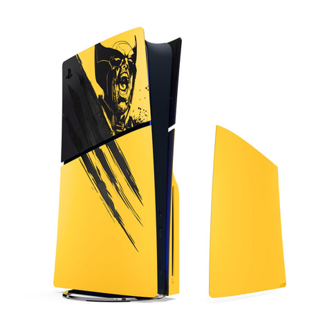 PS5 PlayStation 5 Slim Console Covers - Marvel’s Wolverine Battle Yellow Limited Edition