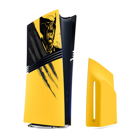 PS5 PlayStation 5 Pro Console Covers - Marvel’s Wolverine Battle Yellow Limited Edition