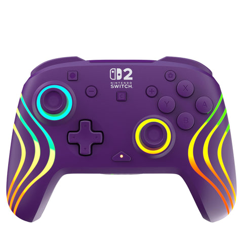 Turtle Beach Afterglow Wave Wireless RGB Gaming Controller for Nintendo Switch 2 (Purple)