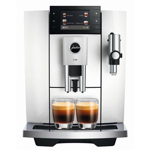 Jura E8 Fully Automatic Coffee Machine (Piano White)