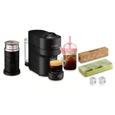 De'Longhi Nespresso Vertuo Pop ENV90BAE Capsule Coffee Machine Value Pack (Black)