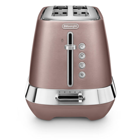De'Longhi Diadema 2 Slice Long Slot Toaster (Rose Gold)