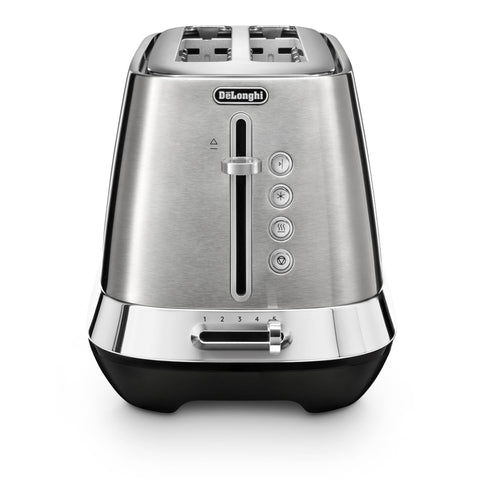 De'Longhi Diadema 2 Slice Long Slot Toaster (Platinum)