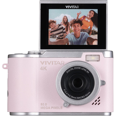 Vivitar SnapShot Pro Digital Camera Kit with 2.4" Flip Screen (Pink)