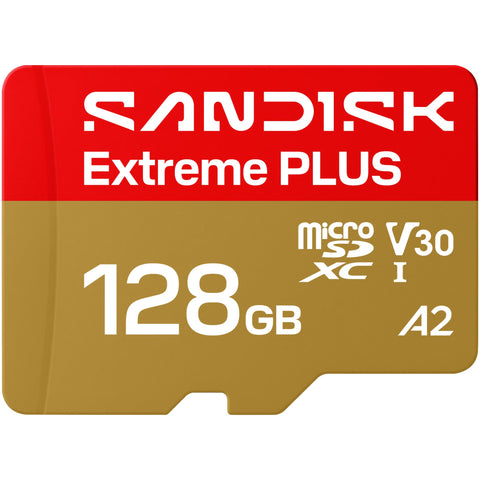 SanDisk Extreme PLUS microSDXC 128GB 250MB/s Memory Card