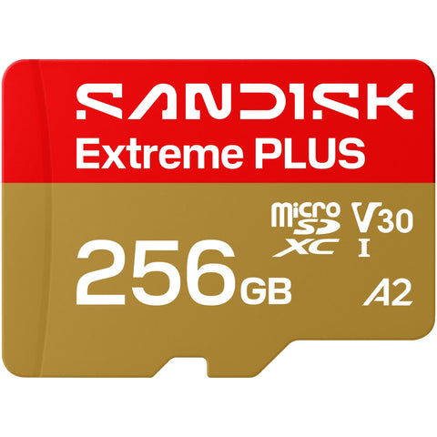 SanDisk Extreme PLUS microSDXC 256GB 250MB/s Memory Card