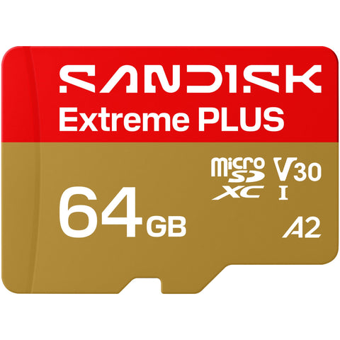 SanDisk Extreme PLUS microSDXC 64GB 200MB/s Memory Card