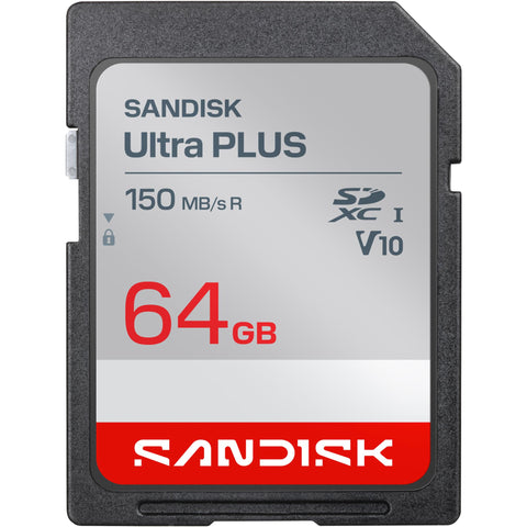 SanDisk Ultra PLUS SDXC 64GB 130MB/s Memory Card