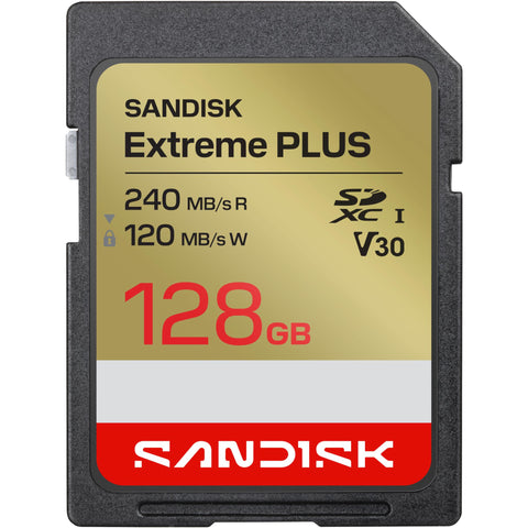 SanDisk Extreme PLUS SDXC 128GB 240MB/s Memory Card