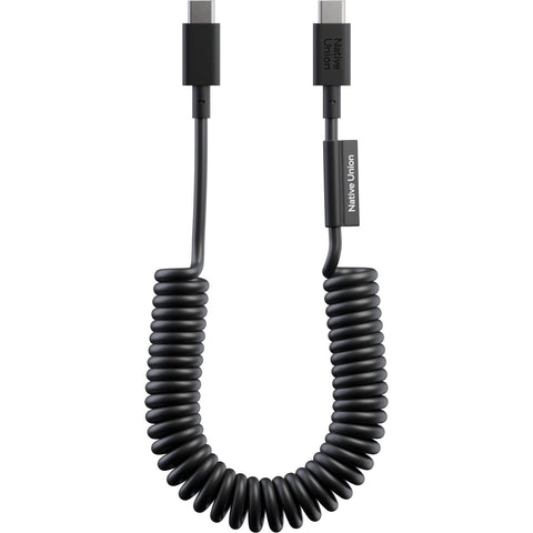 Native Union POP 60W Coiled USB-C Cable 1.2m (Black)