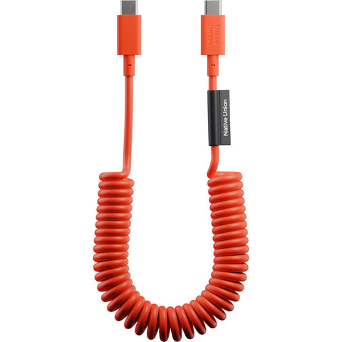 Native Union POP 60W Coiled USB-C Cable 1.2m (Alarm Red)