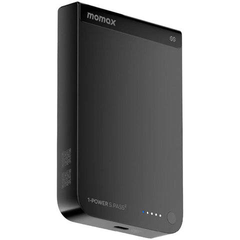 Momax 1-Power S.Pass 2 10kmAh Qi2.2 Magnetic Wireless Power Bank (Black)