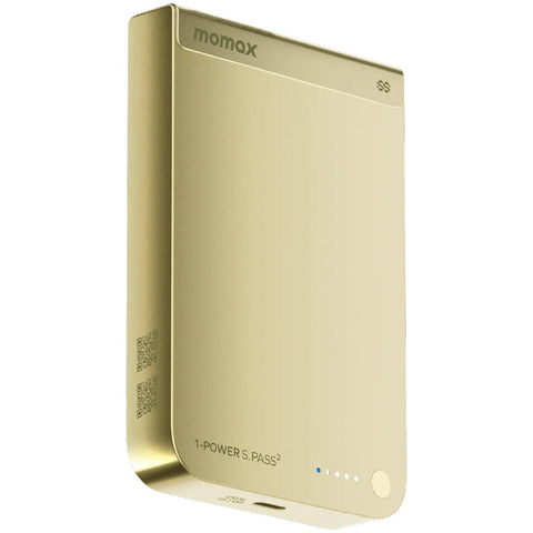 Momax 1-Power S.Pass 2 10kmAh Qi2.2 Magnetic Wireless Power Bank (Yellow)