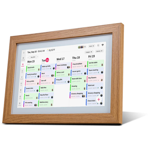 Jackson 10.1" OnePlace Family Calendar (White Oak)