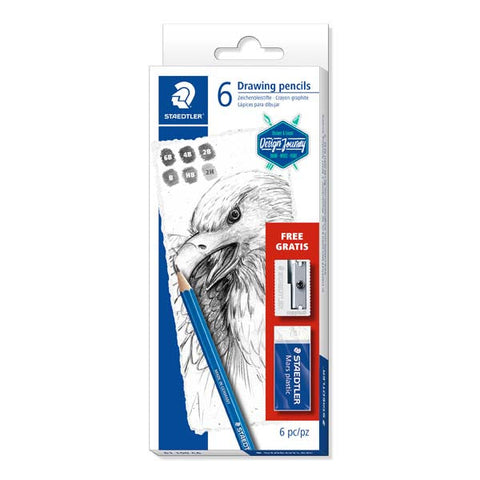 Staedtler Mars Lumograph Graphite Sketching set, 6Pcs