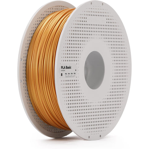 Bambu Lab PLA Basic 3D Printer Filament With Spool (Gold) [1kg]