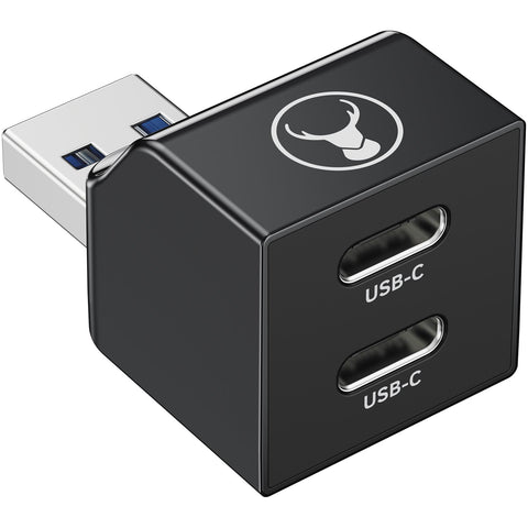 Bonelk USB-A to USB-C Dual Adapter (Black)
