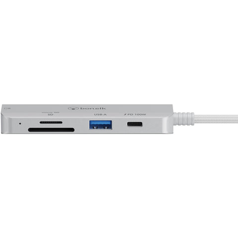 BONELK Long-Life USB-C 5in1 Multiport Hub (Silver)