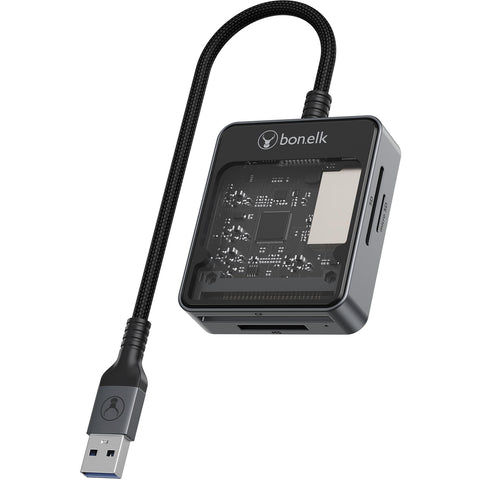 Bonelk Vision Long-Life USB-A to 4in1 Multi Card Adapter (SG/Clear)