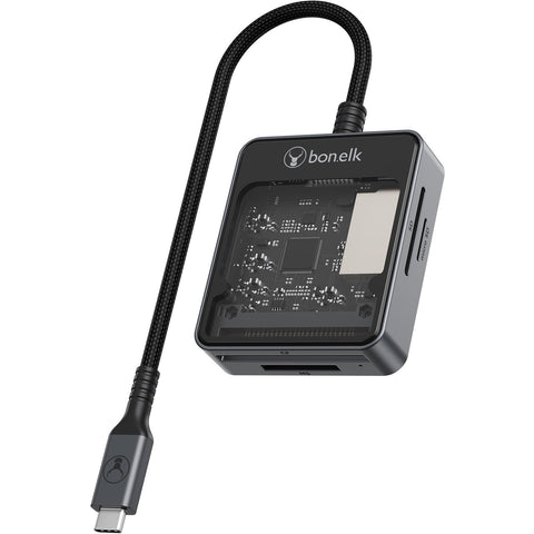 Bonelk Vision Long-Life USB-C to 4in1 Multi Card Adapter (SG/Clear)